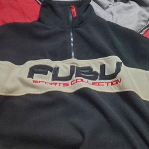 Black White Sports Collection Vintage Fubu Fleece